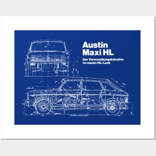 AUSTIN MAXI - blueprint brochure Posters and Art